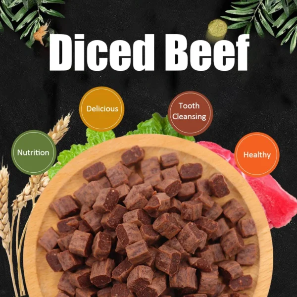 Dog Snacks Beef Particles Appetising Digesting Nutritious Delicious Chewy Training Rewards for Adult Dog Puppies Pet Food Snacks - Image 3