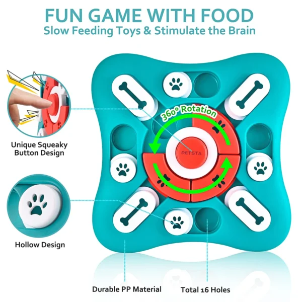 Dog Puzzle Toys, Treat Dispensing Dog Enrichment Toys for IQ Training and Brain Stimulation Interactive Mentally Stimulating - Image 4