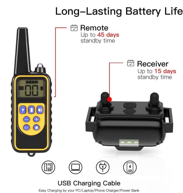 Dog Trainer Bark Stopper Electric Remote Control Trainer Vibration - Image 5